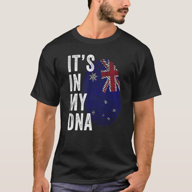 Australien Det finns i mitt DNA-kort Australian Fi T Shirt (Framsida)