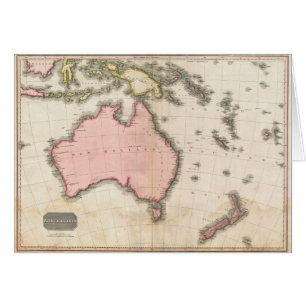 Australien & det södra västra Stillahavs- Hälsningskort