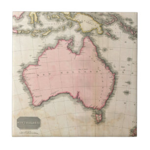 Australien & det södra västra Stillahavs- Kakelplatta