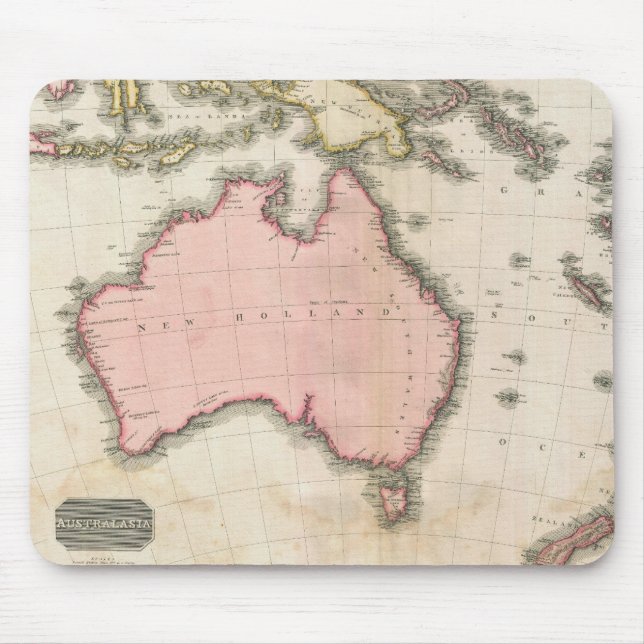 Australien & det södra västra Stillahavs- Musmatta (Framsidan)