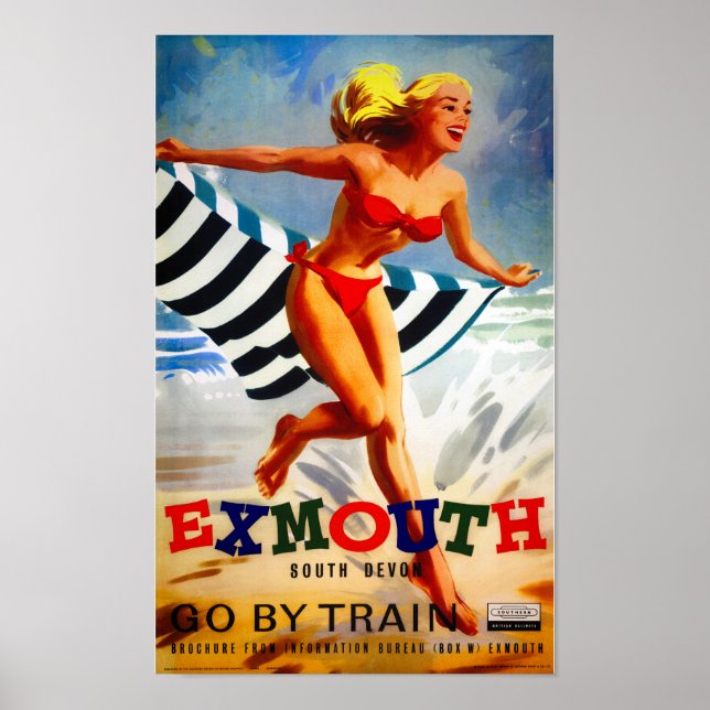 Australien Exmouth South Devon Vintage affisch (Framsidan)