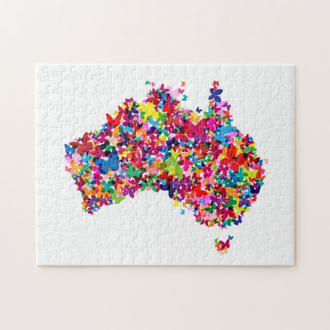 Australien fjärilskarta pussel (Horisontell)