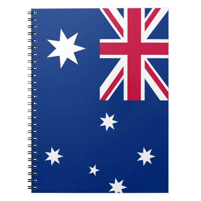Australien flagga anteckningsbok med spiral (Framsidan)