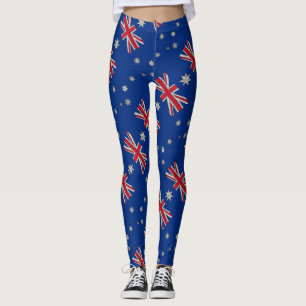 Australien Flagga Art Decorative Doodle Leggings
