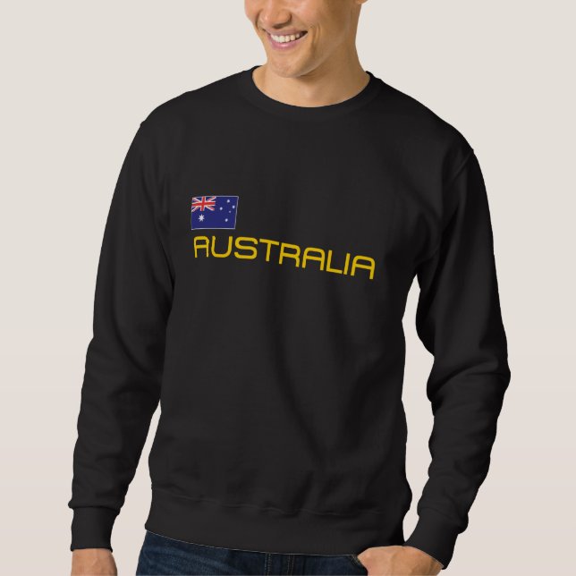 Australien Flagga australiska Flagga Straya Kärlek Lång Ärmad Tröja (Framsida)