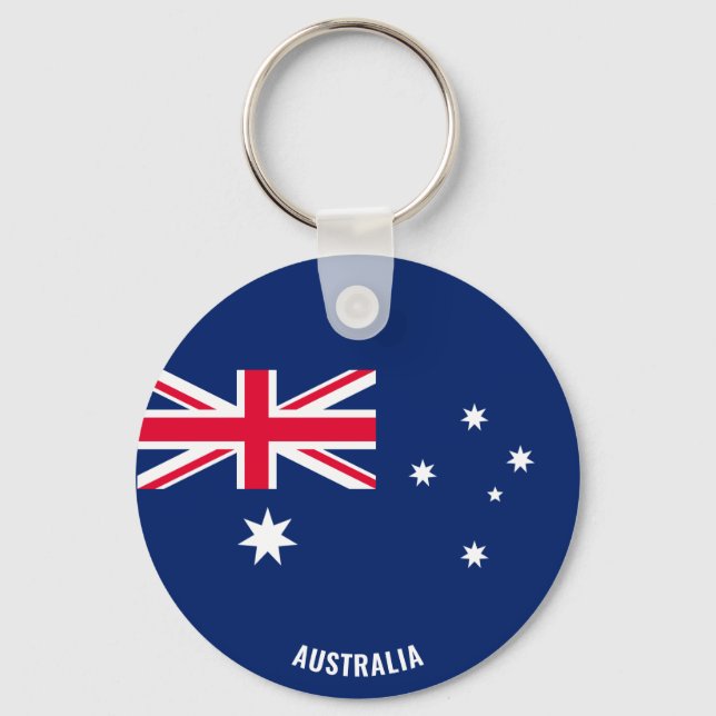 Australien Flagga Charming Patriotic Nyckelring (Framsida)