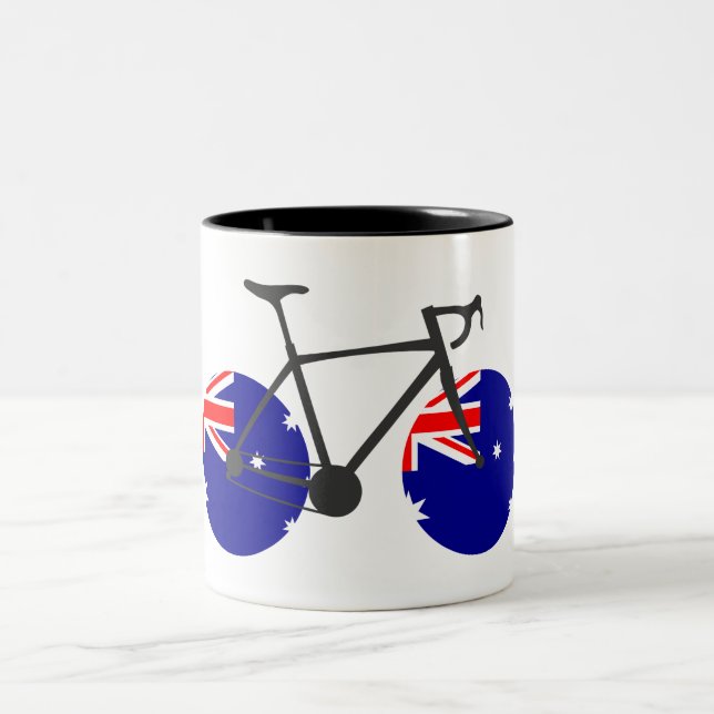 Australien Flagga Cycling Två-Tonad Mugg (Center)