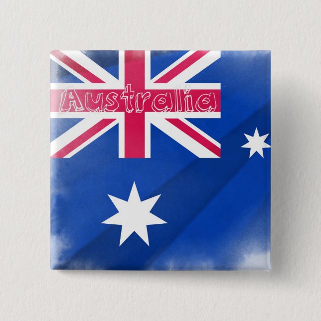 Australien Flagga Fadeout Knapp (Framsida)