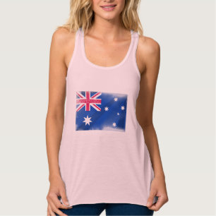 Australien Flagga Fadeout Linne Med Racerback