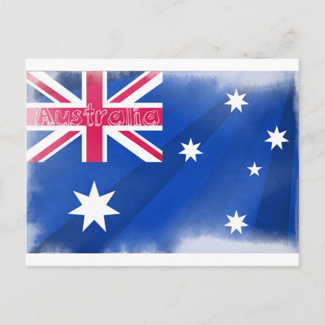 Australien Flagga Fadeout Vykort (Framsida)