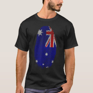Australien Flagga Fingerprint det är i min DNA-aus T Shirt
