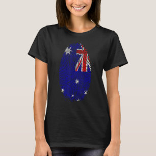 Australien Flagga Fingerprint det är i min DNA-aus T Shirt