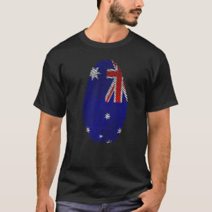Australien Flagga Fingerprint Det är i min DNA Gif T Shirt