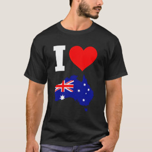 Australien Flagga för Australien I Kärlek Australi T Shirt