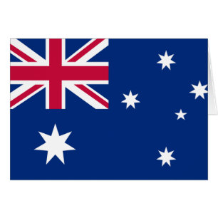 Australien flagga hälsningskort