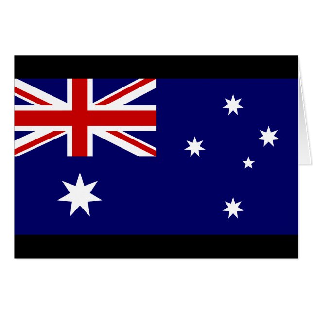 Australien flagga hälsningskort (Framsidan Horizontal)