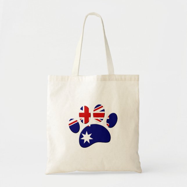 Australien Flagga Hund Paw-utskrift Tygkasse (Framsidan)