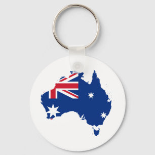 Australien Flagga i form av Australien Nyckelring