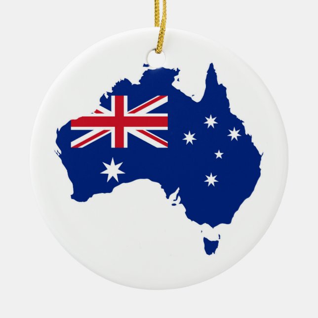 Australien flagga julgransprydnad keramik (Framsidan)