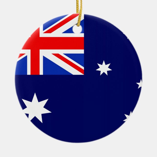 Australien flagga julgransprydnad keramik (Framsidan)