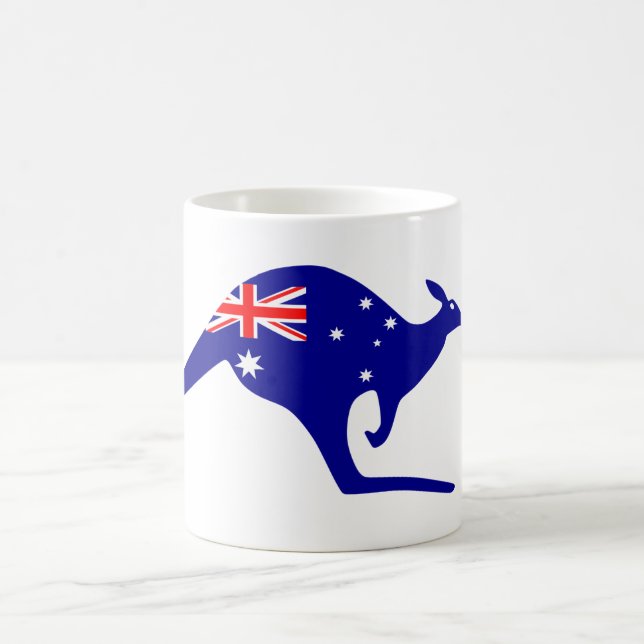Australien Flagga Kangaroo Kaffemugg (Center)