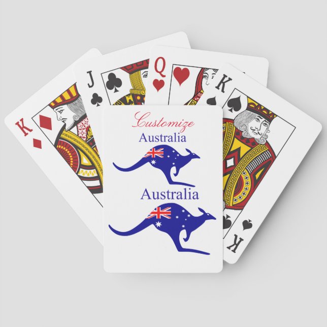 Australien Flagga Kangaroo Thunder_Cove C Casinokort (Baksidan)