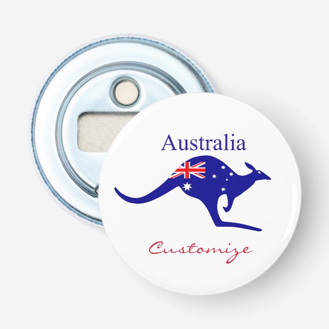 Australien Flagga Kangaroo Thunder_Cove Flasköppnare (Framsidan)
