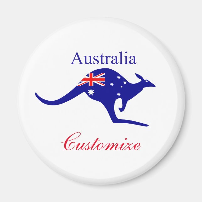 Australien Flagga Kangaroo Thunder_Cove Magnet (Framsidan)