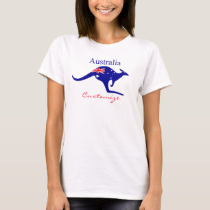 Australien Flagga Kangaroo Thunder_Cove T Shirt