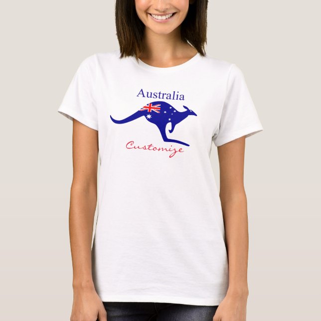 Australien Flagga Kangaroo Thunder_Cove T Shirt (Framsida)