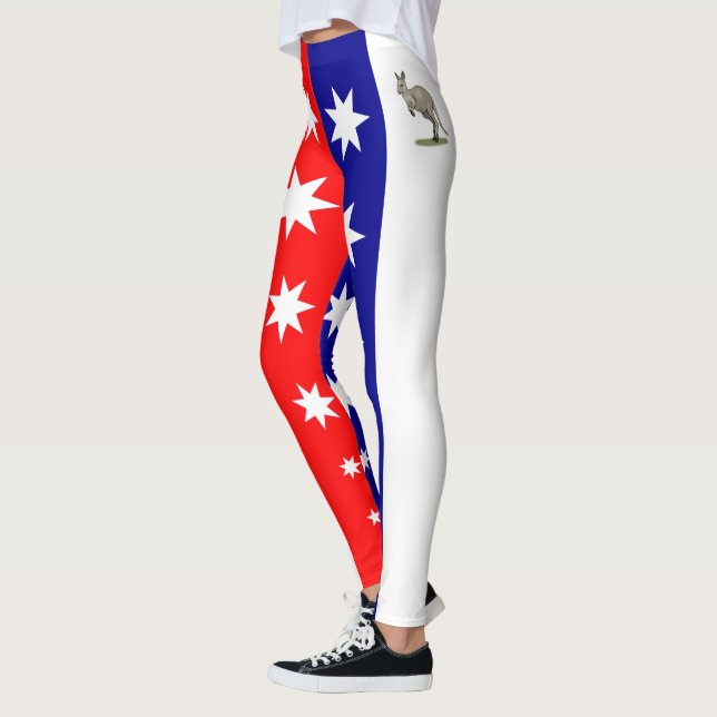 Australien Flagga ~Kangaroo ~ Unik design ~ Leggings (Vänster)
