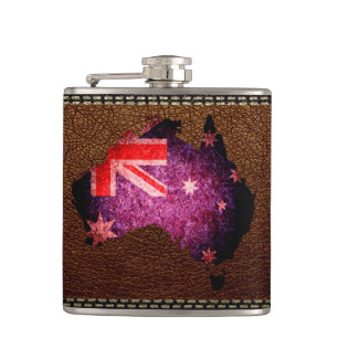Australien Flagga Karta Fickplunta