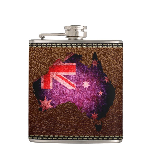 Australien Flagga Karta Fickplunta (Framsidan)