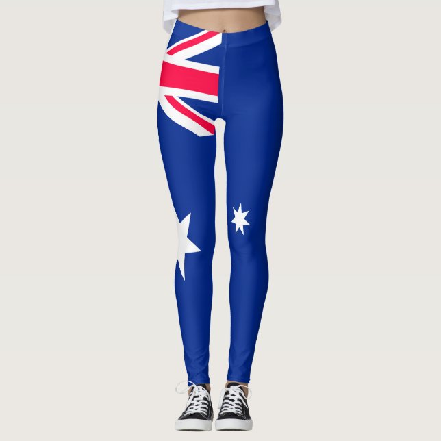 Australien Flagga Leggings (Framsida)