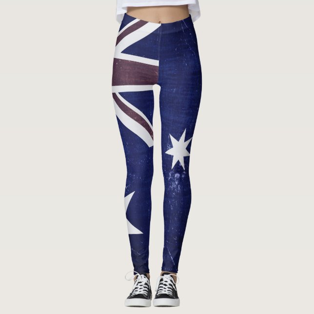 Australien Flagga Leggings (Framsida)