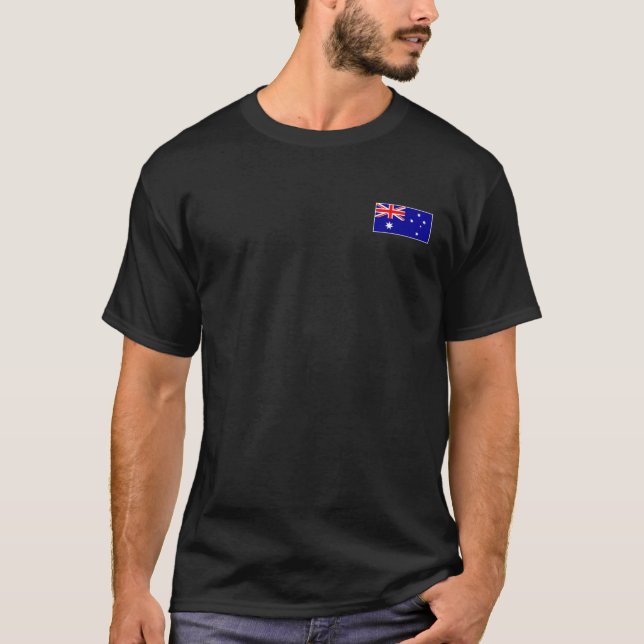 Australien Flagga med Vintage Australian National  T Shirt (Framsida)