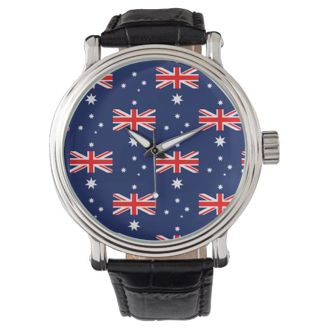 Australien flagga mönster armbandsur (Framsida)