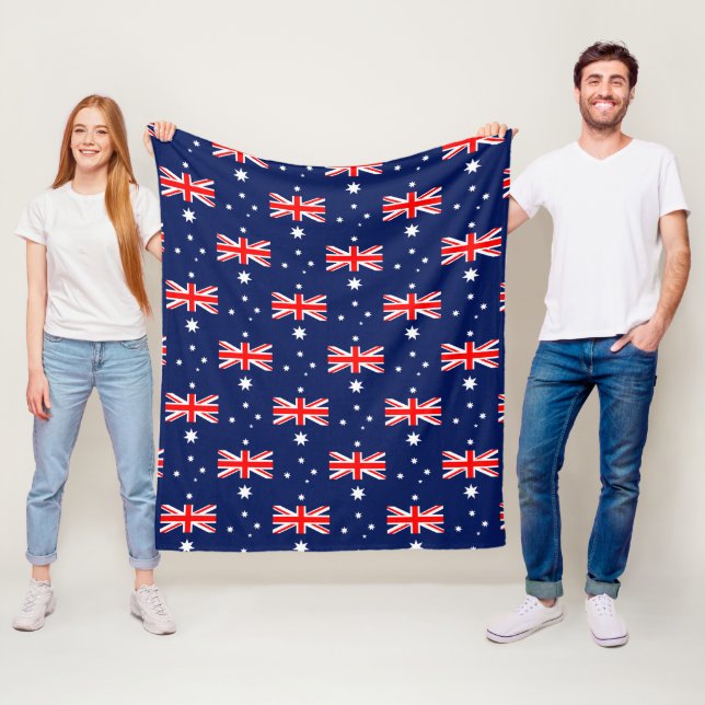 Australien flagga mönster fleecefilt (På plats)
