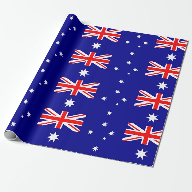 Australien Flagga Presentpapper (Utrullad)