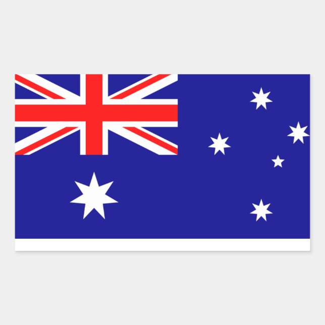 Australien flagga rektangulärt klistermärke (Framsida)