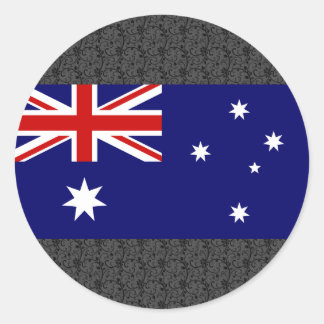 Australien Flagga Runt Klistermärke