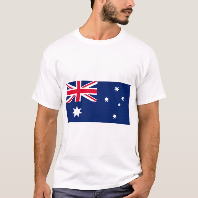 Australien Flagga T Shirt (Framsida)