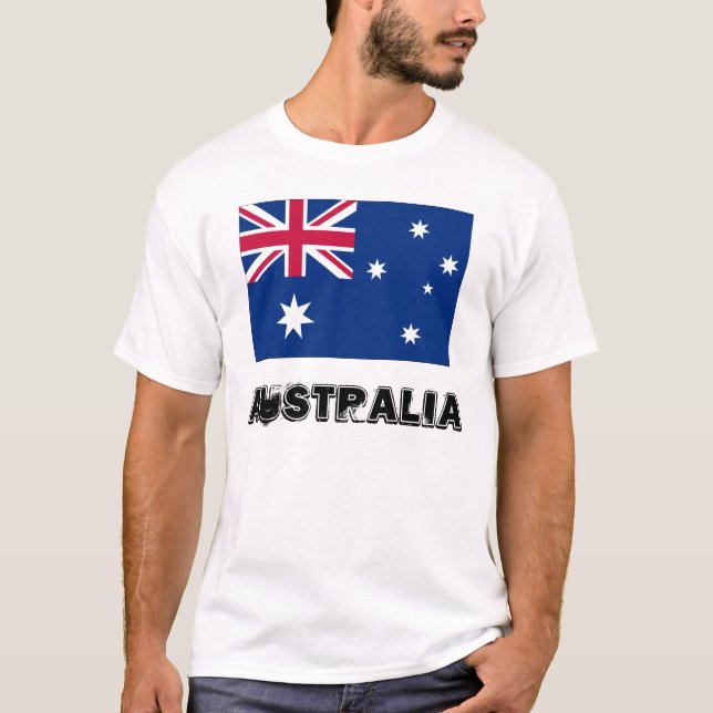 Australien flagga t shirt (Framsida)