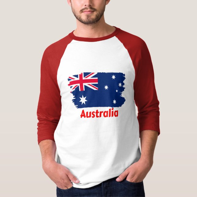 Australien flagga t shirt (Framsida)