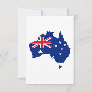 Australien flagga tack kort