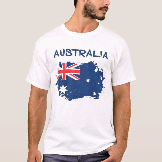Australien Flagga Tee Shirt (Framsida)
