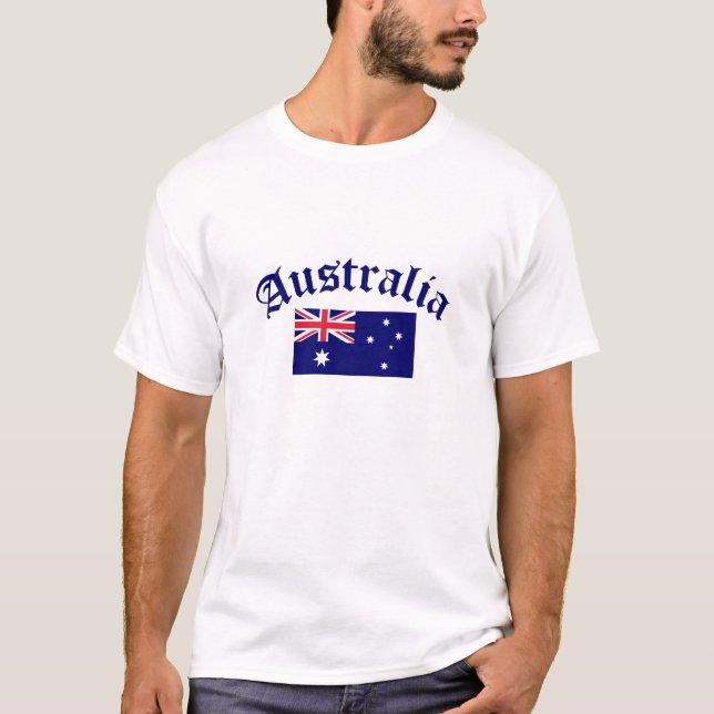 Australien flagga tee shirt (Framsida)