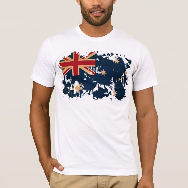 Australien flagga tee shirt (Framsida)