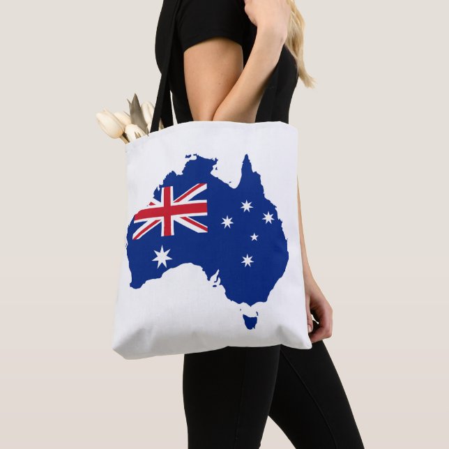Australien flagga tygkasse (Närbild)