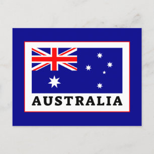 Australien Flagga Vykort